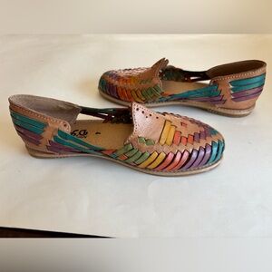 Artesanias D’Alex Huaraches - Handmade, Multi Color, Leather. Size 4